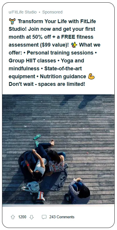 Reddit Ad