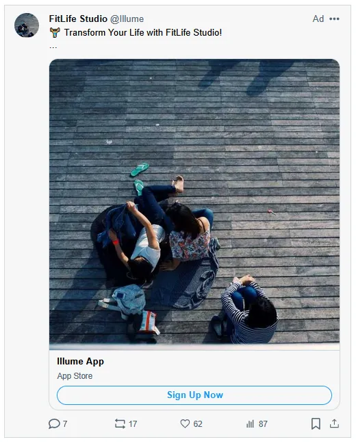 X App Ad